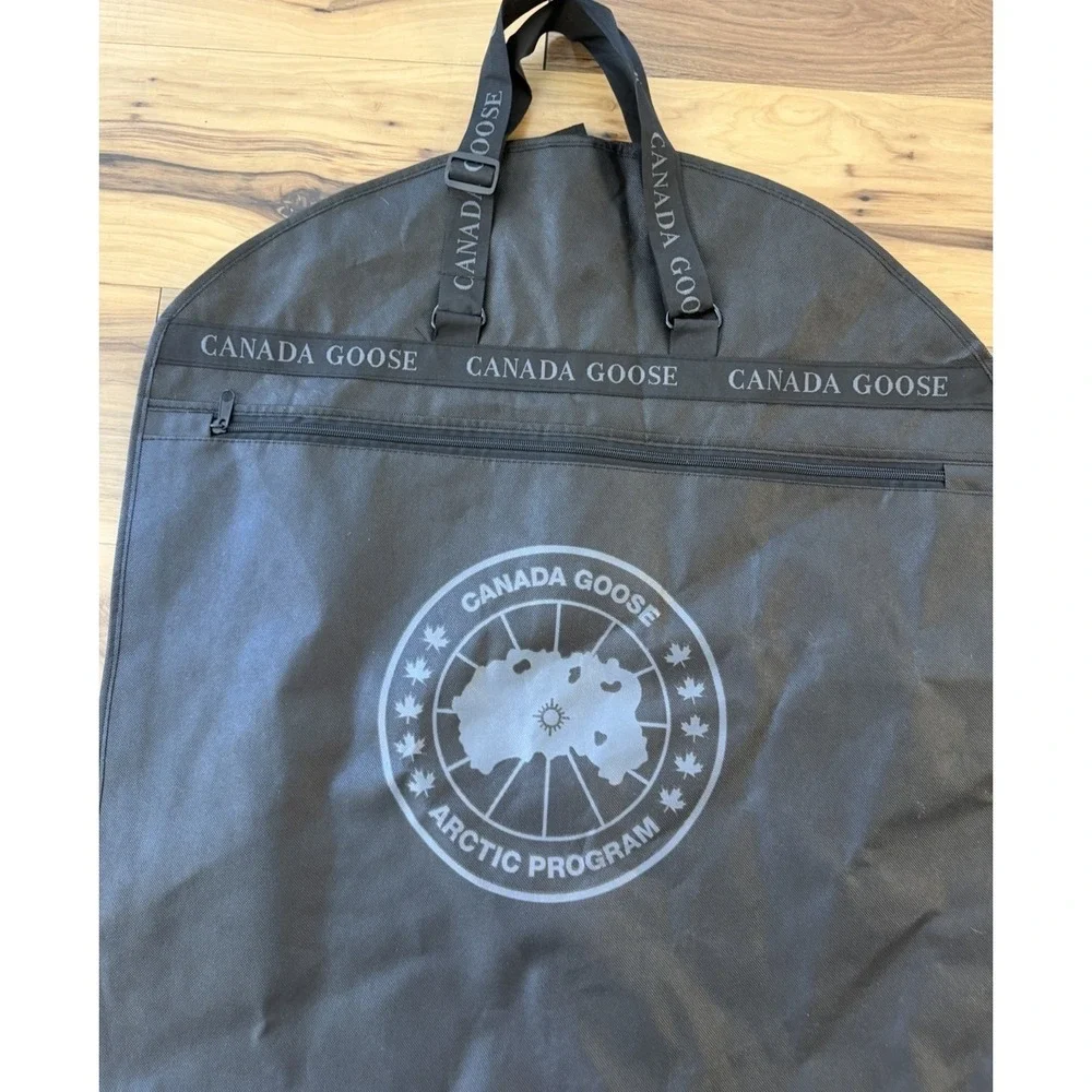 Canada Goose Black Wardrobe Garment Bag Zip Snap Handle Dust Bag Coat Protector